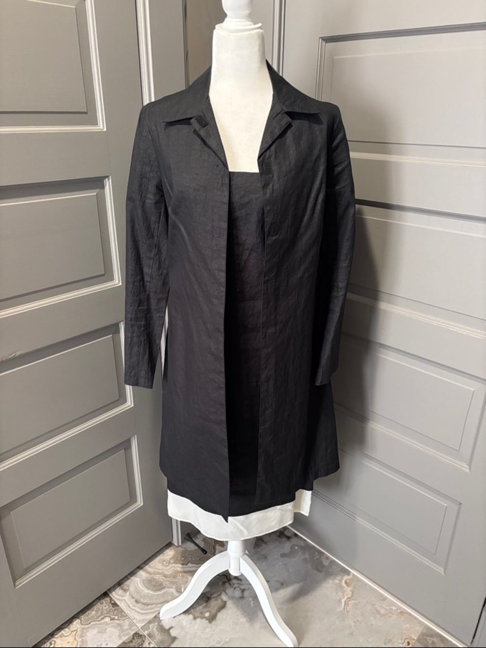 Fiona Beckett for Tooke Black Slip-Lined Dress with Matching Jacket